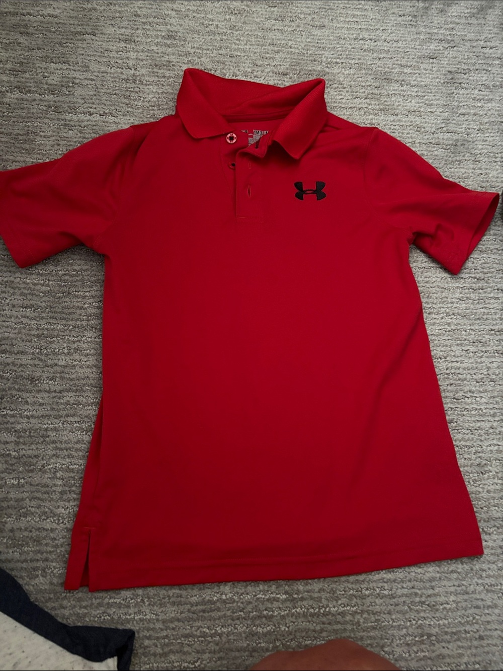 Under Armour Red Polo with Black UA Emblem